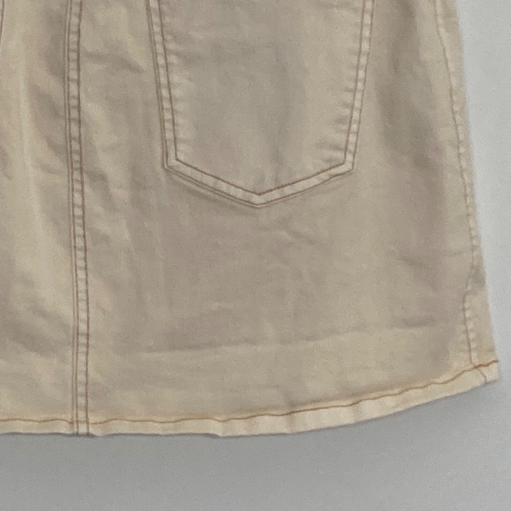 Anthropologie Pilcro Womens Skirt Size 6 Cream Denim Mini Light Academia - Picture 7 of 13